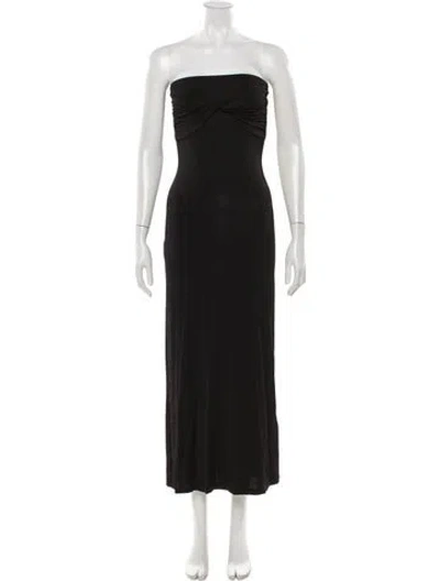 Pre-owned Tove Strapless Long Dress In Black