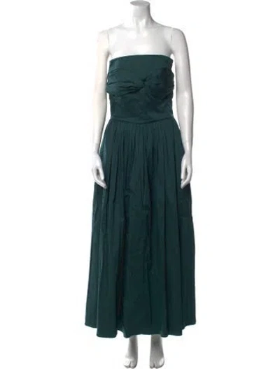 Pre-owned Tove Strapless Long Dress In Green