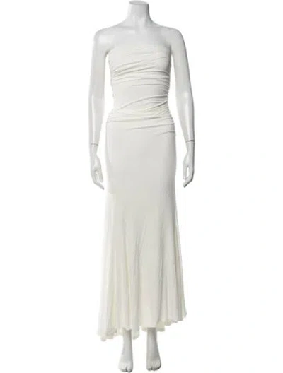 Pre-owned Tove Strapless Long Dress W/ Tags In White