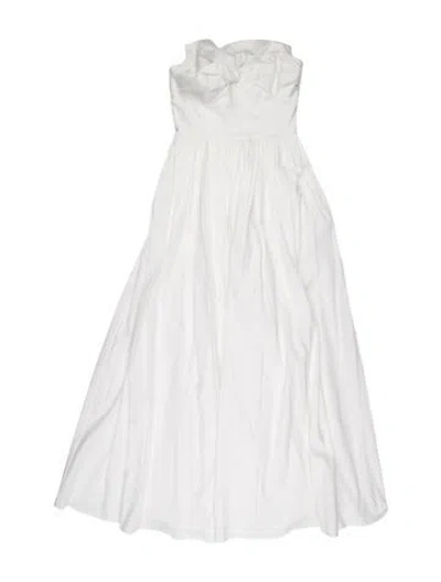 Pre-owned Tove Strapless Long Dress In White