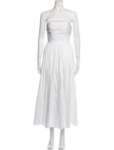 Pre-owned Tove Strapless Midi Length Dress In White