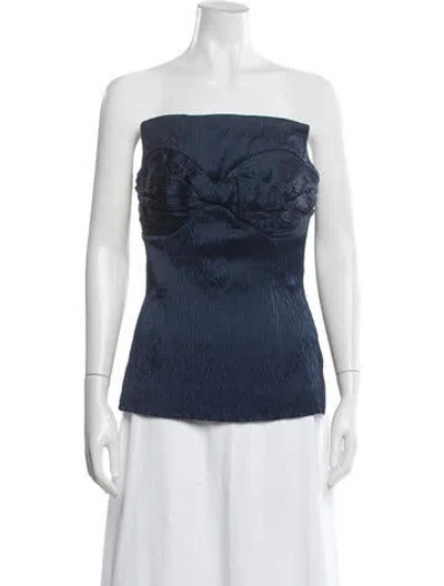 Pre-owned Tove Strapless Top In Blue