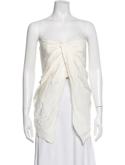 Pre-owned Tove Strapless Top In Neutrals