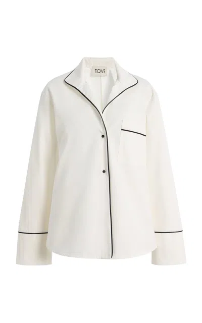 Tove Sylvie Collared Cotton Shirt In White