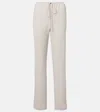 Tove Womens Dove Grey Terri Straight-leg Wool-blend Trousers In White