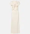 Shop Tove Tova Gathered Crêpe Maxi Dress In Cream