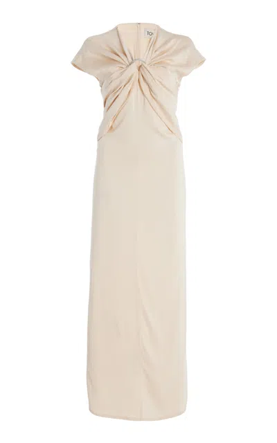 TOVE TOVA GATHERED CREPE MAXI DRESS