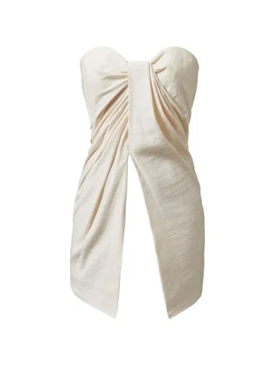 Tove Tuiren Draped Twisted Top In Neutral