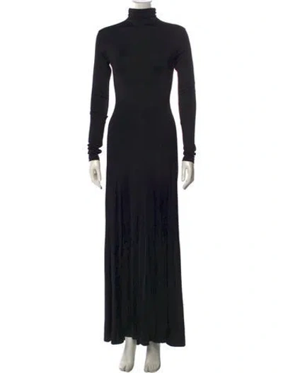 Pre-owned Tove Turtleneck Long Dress In Black