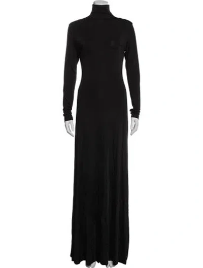 Pre-owned Tove Turtleneck Long Dress In Black