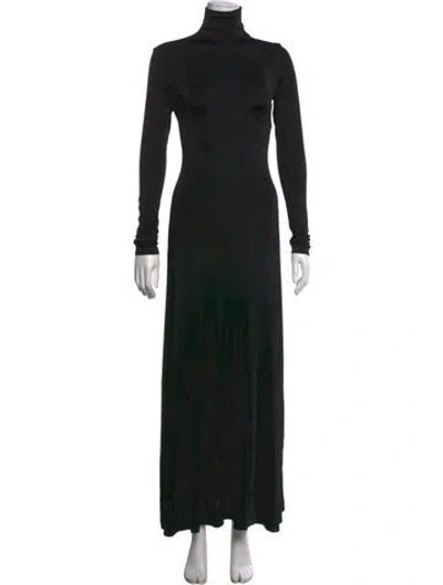 Pre-owned Tove Turtleneck Long Dress In Black