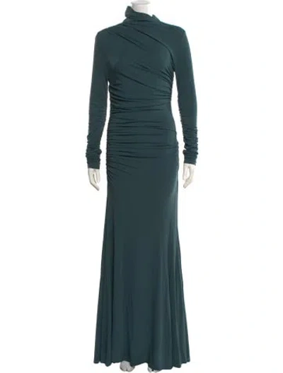 Pre-owned Tove Turtleneck Long Dress In Blue