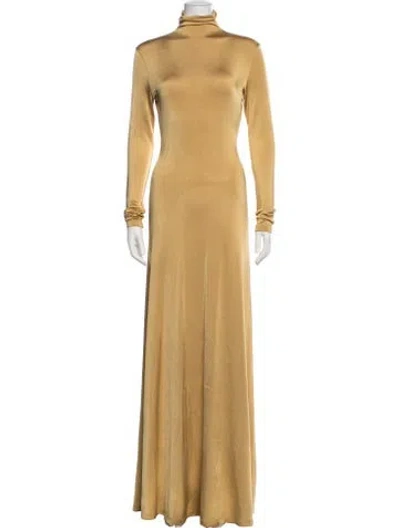 Pre-owned Tove Turtleneck Long Dress In Yellow