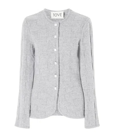 Tove Uma Cashmere Cardigan In Gray