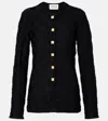 Tove Uma Check Jacquard-knit Cardigan In Black