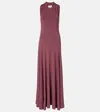 Tove Womens Damson Vina V-neck Stretch-jersey Maxi Dress In Brown