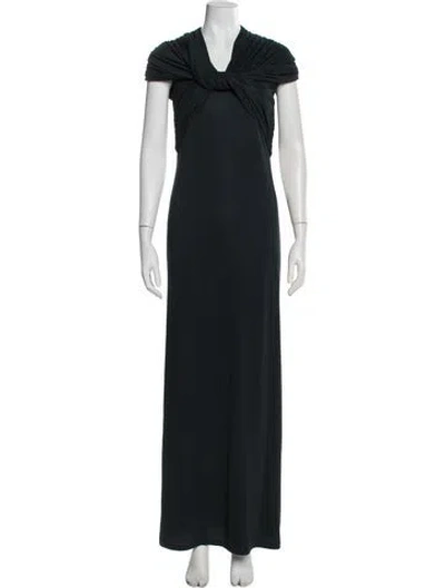 Pre-owned Tove V-neck Long Dress In Black