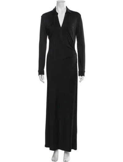 Pre-owned Tove V-neck Long Dress In Blue