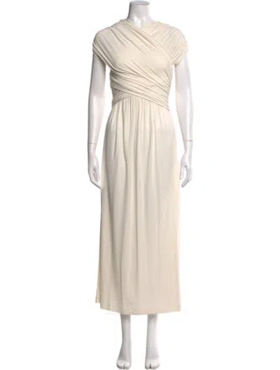 Pre-owned Tove V-neck Long Dress In Neutral