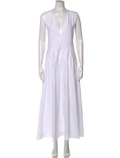 Pre-owned Tove V-neck Long Dress W/ Tags In White