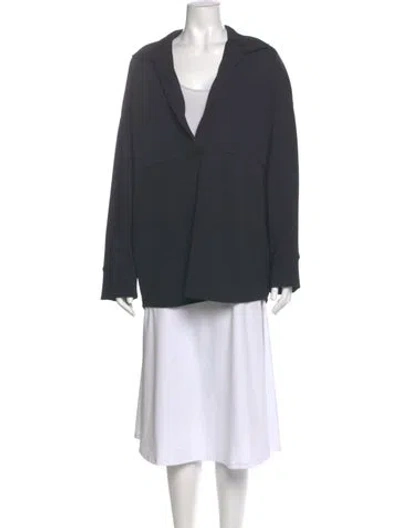 Pre-owned Tove V-neck Long Sleeve Blouse In Gray