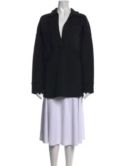 Pre-owned Tove V-neck Long Sleeve Top In Blue