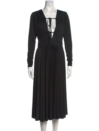 Pre-owned Tove V-neck Midi Length Dress W/ Tags In Black