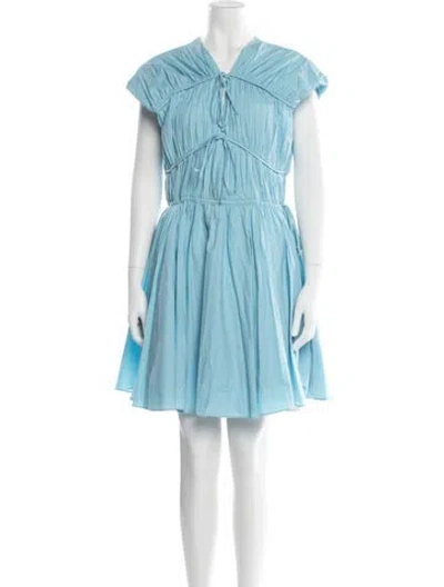 Pre-owned Tove V-neck Mini Dress In Blue