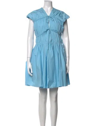Pre-owned Tove V-neck Mini Dress In Blue