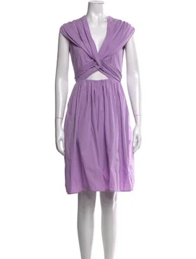 Pre-owned Tove V-neck Mini Dress In Purple