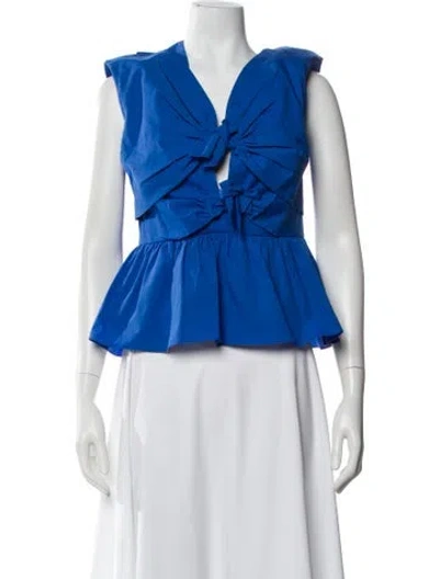 Pre-owned Tove V-neck Sleeveless Top In Blue