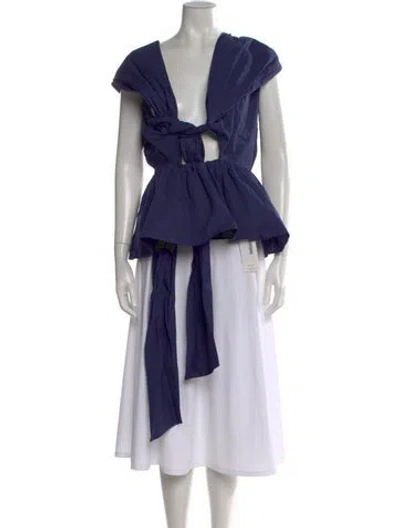 Pre-owned Tove V-neck Sleeveless Top In Blue
