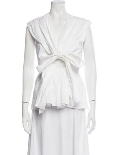 Pre-owned Tove V-neck Sleeveless Top In Neutrals