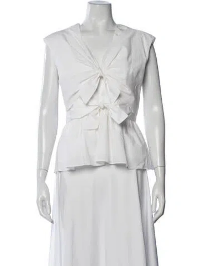 Pre-owned Tove V-neck Sleeveless Top In White
