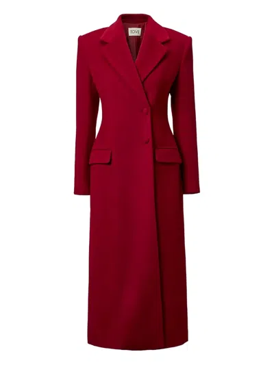 Tove Vonnie Notched-lapels Coat In Red