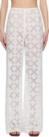Tove Kaia Embroidered Wide-leg Pants In White
