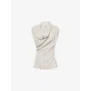 Tove Womens Dove Grey Nuala Sleeveless Stretch-wool Top In Gray