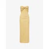 Tove Womens Light Sand Rachel Linen And Cotton-blend Maxi Dress In Light Sand