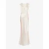 Tove Womens Pale Nude Alix V-neck Silk Gown In Neutral