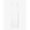 Tove Womens White Sabella Strapless Linen Maxi Dress In White
