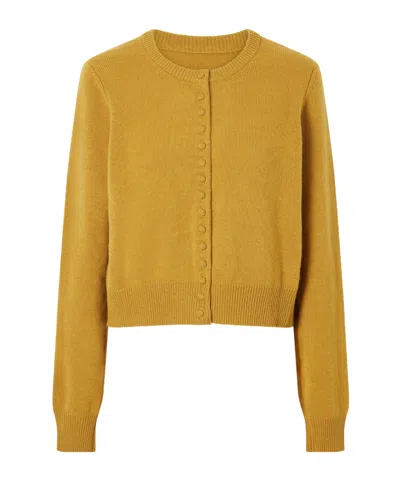 Tove Signe Wool And Cashmere-blend Cardigan In Yellow