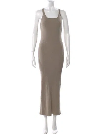 Pre-owned Tove Wool Long Dress In Neutral