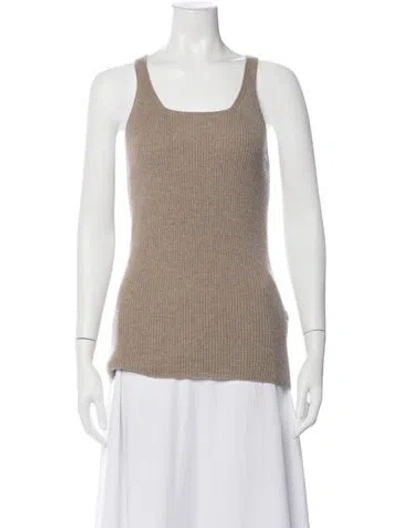 Pre-owned Tove Wool Square Neckline Top In Neutrals