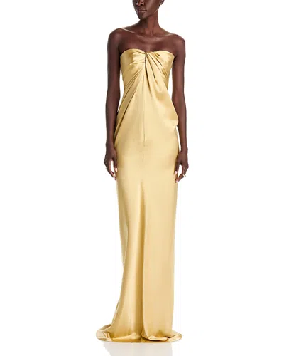 Tove Zenaida Silk Strapless Gown In Multi