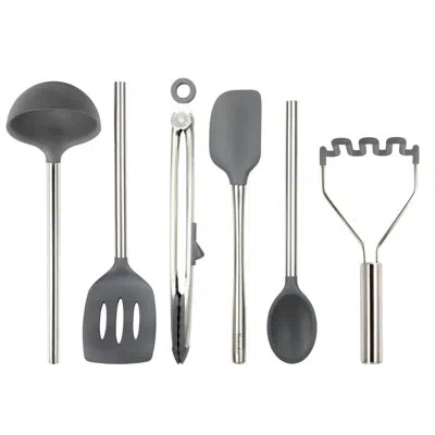 Tovolo 6-piece Assorted Kitchen Utensil Set In Charcoal