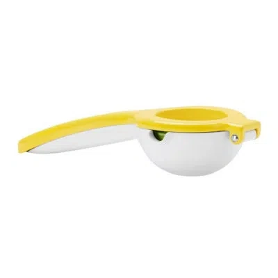 Tovolo Citrus Press With Dual Pour Spout In White & Yellow