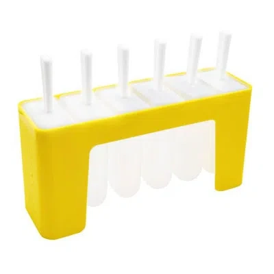 Tovolo Classic Pop Molds With Tray (set Of 6) In White