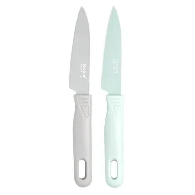 Tovolo Elements Pairing Knives Set Of 2 Blue Haze & Oyster Gray In Blue;gray
