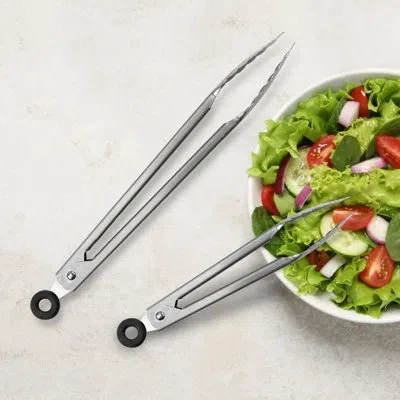 Tovolo Elements Stainless Steel Tongs - Set Of 2