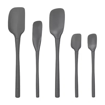 Tovolo Flex-core All Silicone 5-pc. Spatula Set In Gray